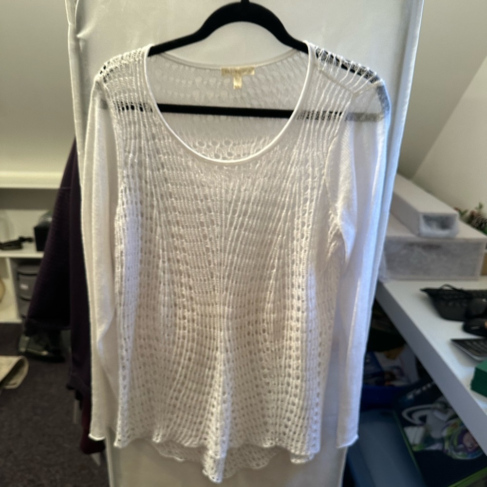 Eileen Fisher white sweater pullover large
